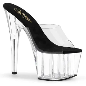 ADORE-701 Pleaser Clear/Black Sexy Platform Shoes (Pole Dancing Heels)