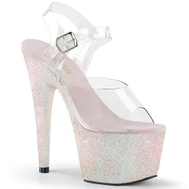 ADORE-708HMG Pleaser Clear/Opal Multi Glitter Sexy Platform Shoes (Pole Dancing Heels)