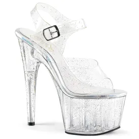 ADORE-708MMG Pleaser Clear Sexy Platform Shoes (Pole Dancing Heels)