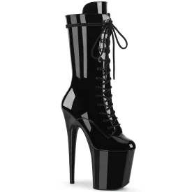 FLAMINGO-1050 Pleaser Black Patent Sexy Platform Shoes (Pole Dancing Heels)