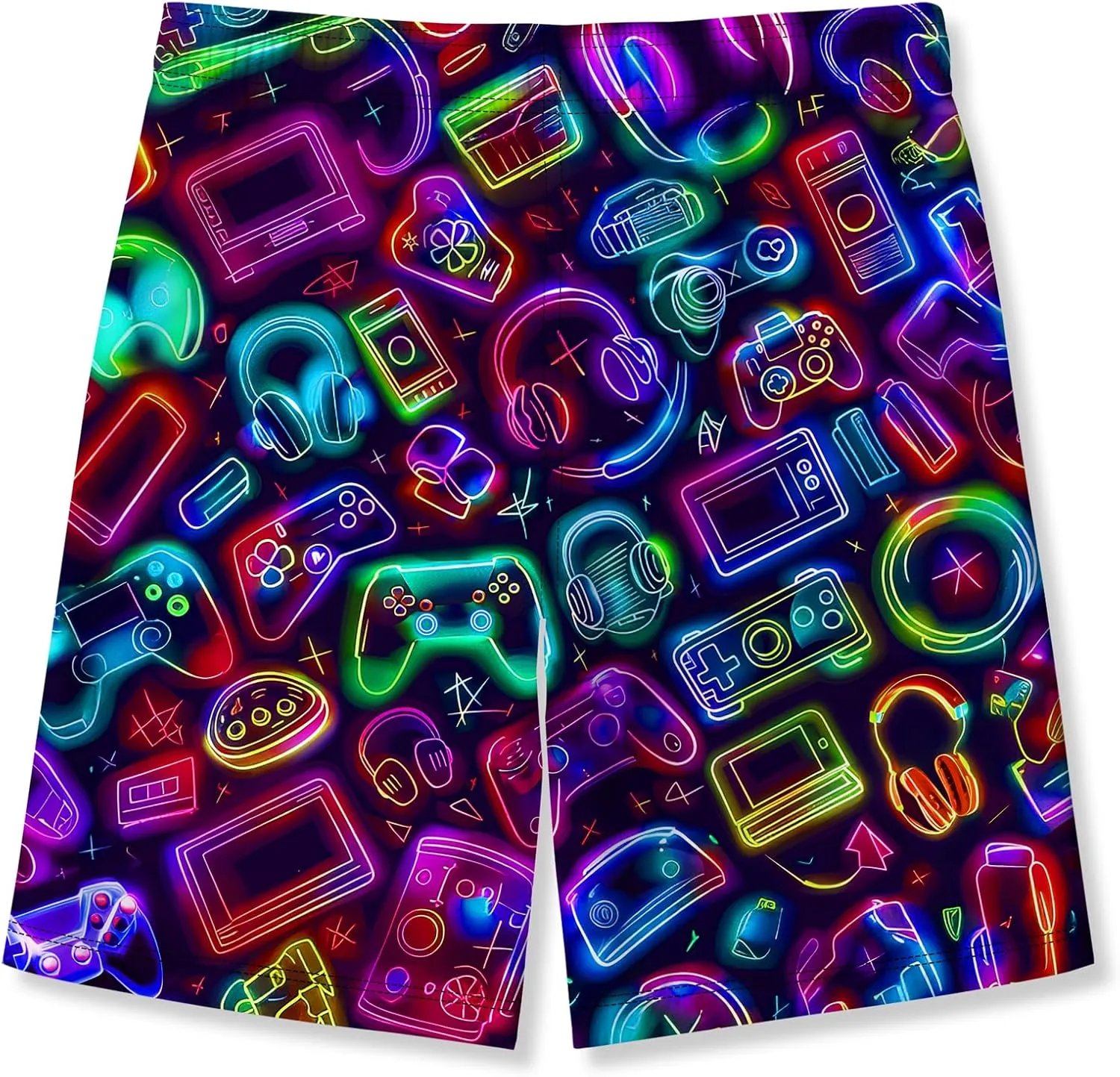 Idgreatim 5-16T Boys Swim Trunks with Compression Liner Summer Beach Quick Dry Swimsuit Bathing Suit