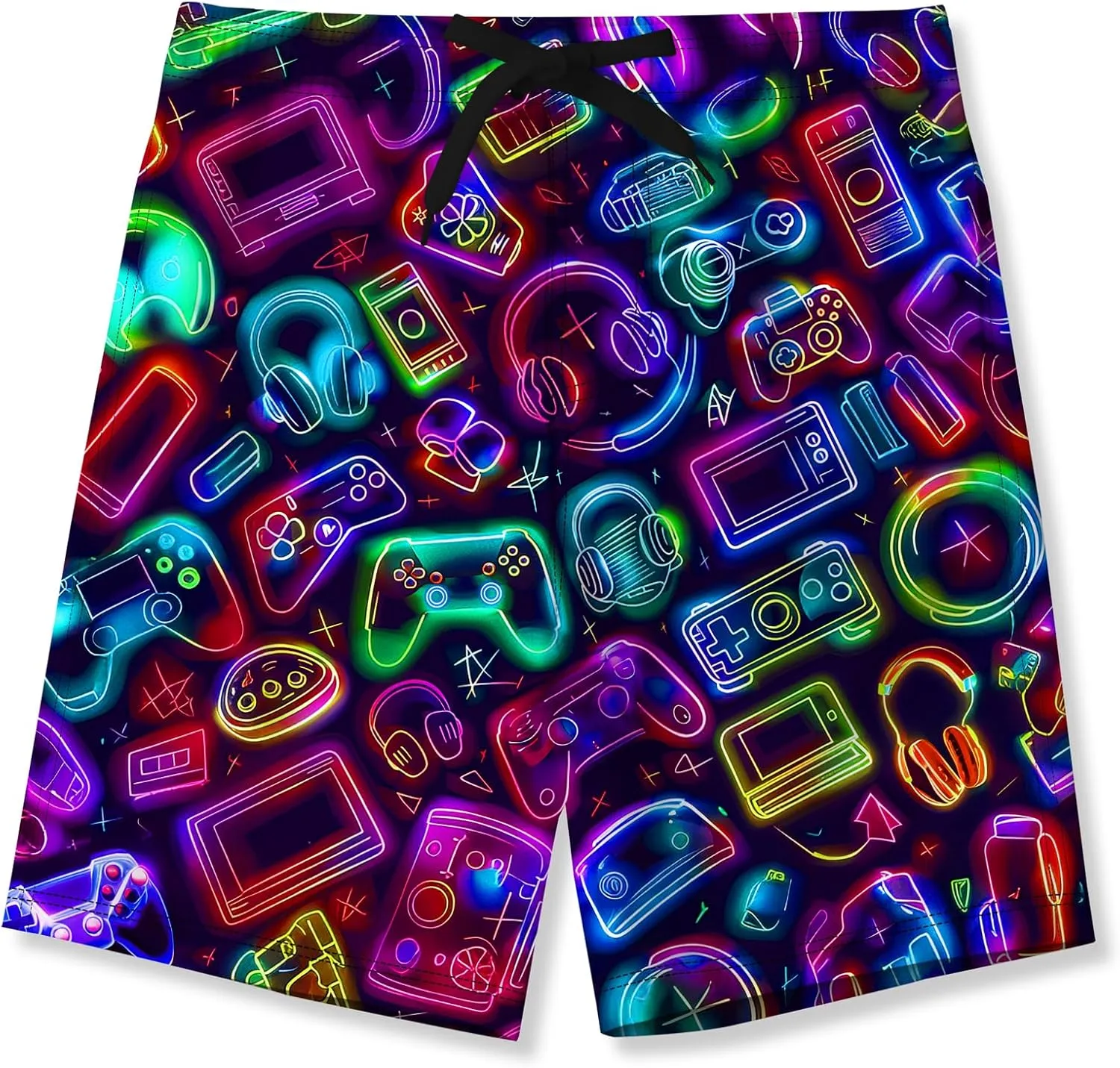 Idgreatim 5-16T Boys Swim Trunks with Compression Liner Summer Beach Quick Dry Swimsuit Bathing Suit