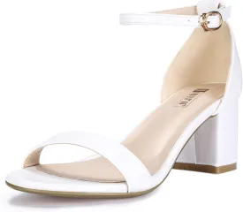 IDIFU Women's Cookie-LO Low Block Heels Chunky Sandals Ankle Strap Wedding Dress Pump Shoes
