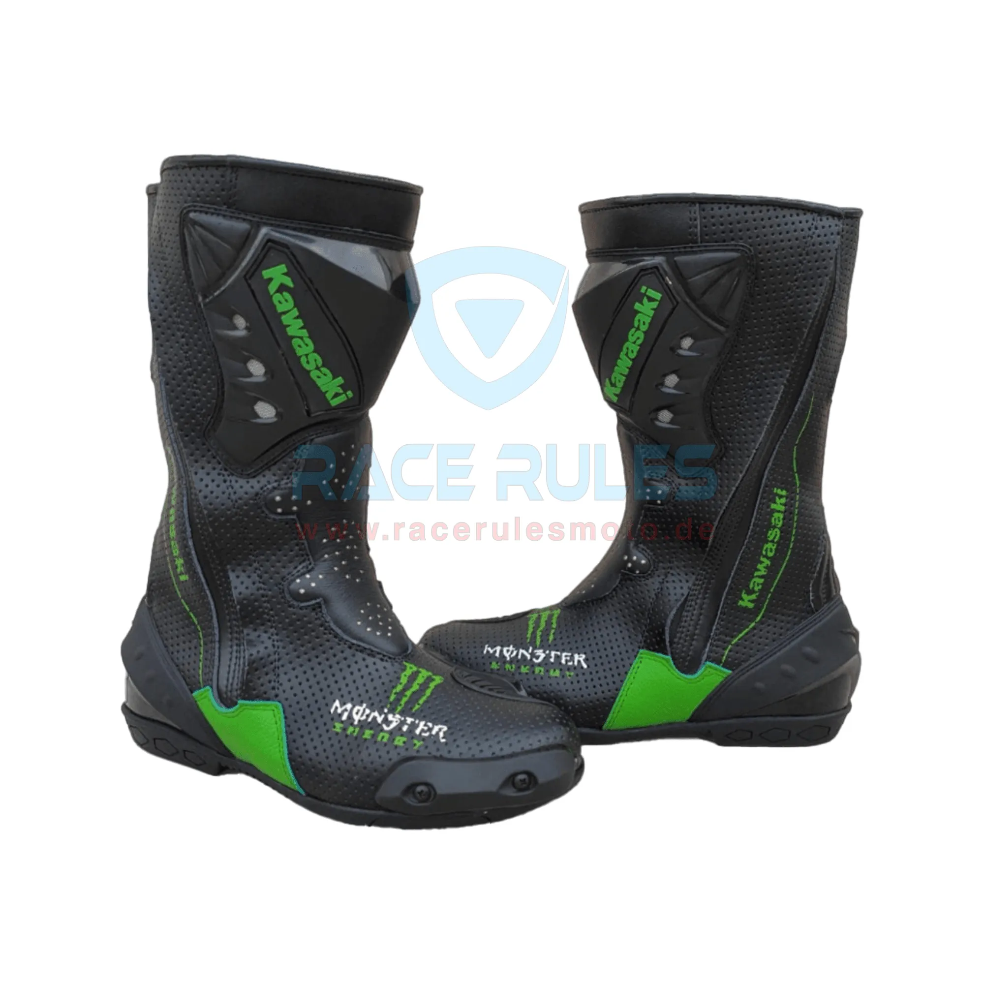 Kawasaki Ninja Monster Leather Motorcycle Boots
