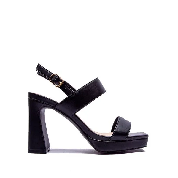 Krisha Two Strap Block Heel Sandal