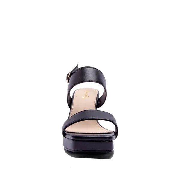 Krisha Two Strap Block Heel Sandal