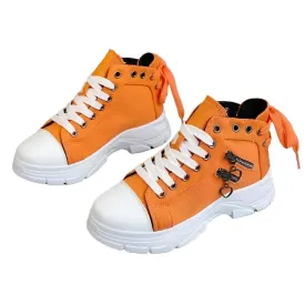Luxury Brand Chunky Canvas High-Top Sneakers –Denim Casual Shoes for Women