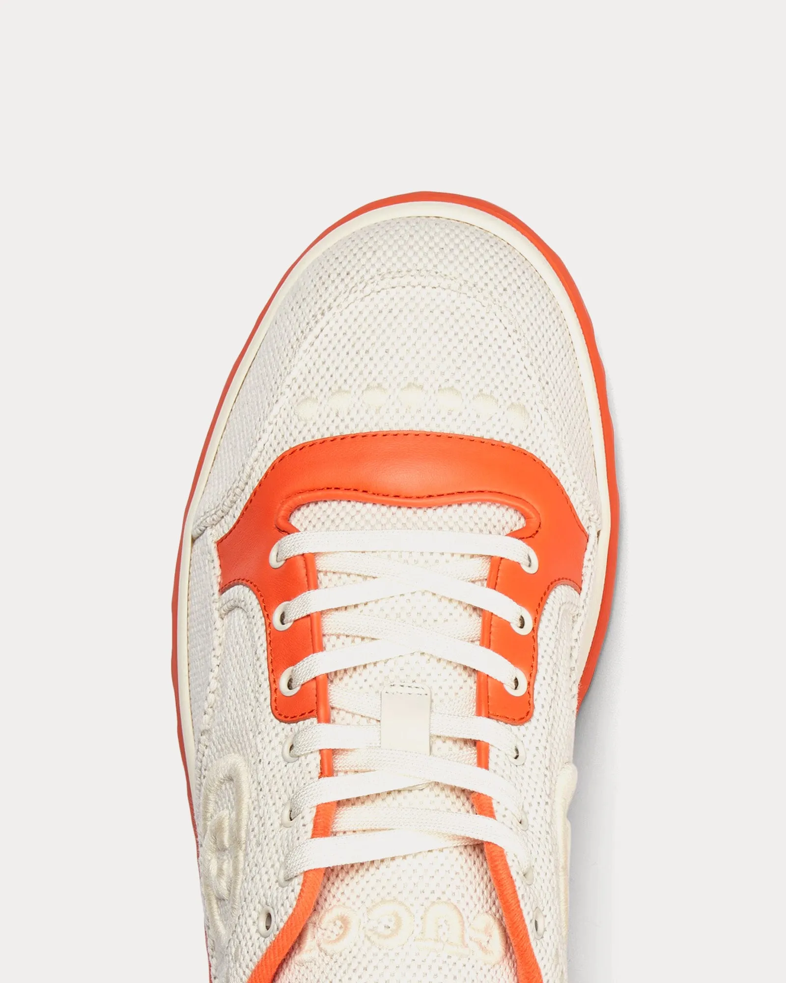 MAC80 Canvas Beige / Orange Low Top Sneakers