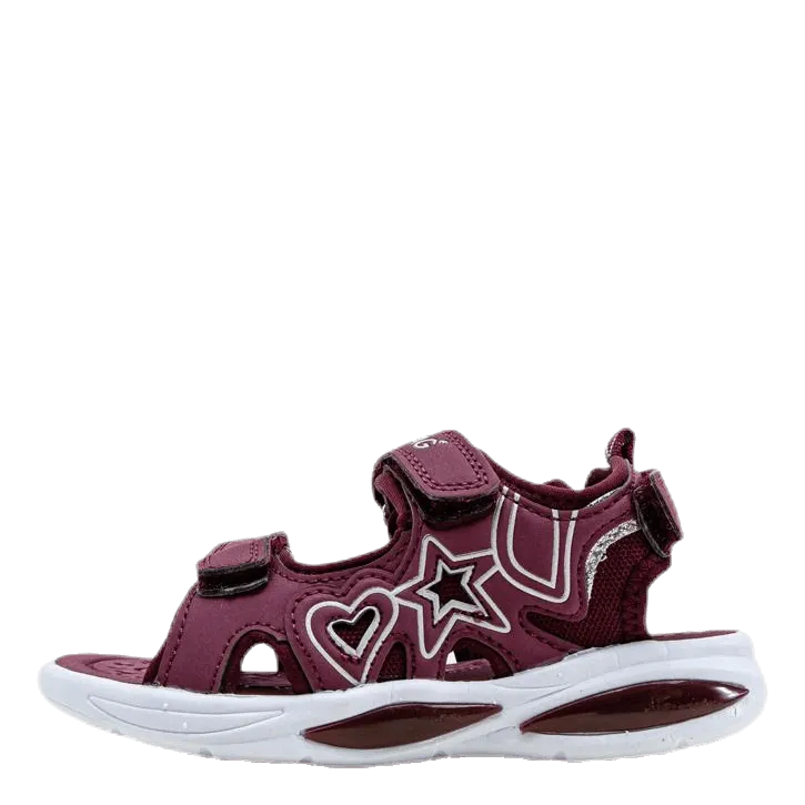 Miki Kids Lite Sandal w Lights Purple