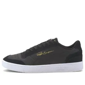 Puma Ralph Sampson Lo Vintage 371767-02 Men's Black & White Leather Shoes C1507